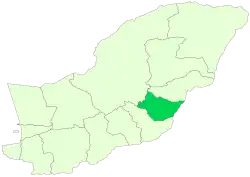 Location of Minudasht County in Golestan province