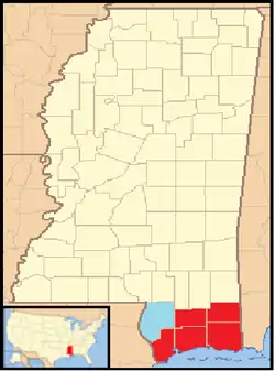 Location of MS Gulf Coast