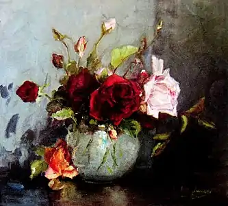 Still life with roses, Private collection