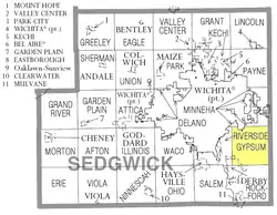 Location of Gypsum Township in Sedgwick County