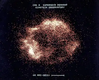 x-ray image of Cassiopeia A taken with the Einstein Observatory