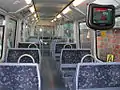 Interior with passenger information display in September 2008