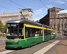 Artic tram on Kaivokatu in 2019