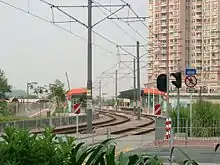 Tin Sau stop, Vianni Cove estate is in the background right