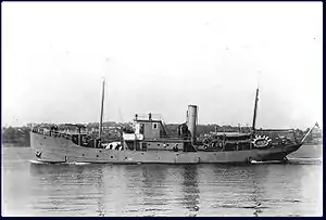 HMCS Ypres was a Battle class trawler used by the Royal Canadian Navy as a gate vessel. She was sunk in a collision with a battleship in May 1940.