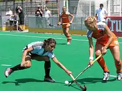 Mercedes Margalot in a match against Nederlands in 2005