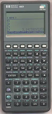 Picture of a Hewlett-Packard 48GX Calcularor