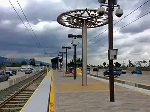 The platform at Allen station