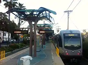 The platform at Southwest Museum station