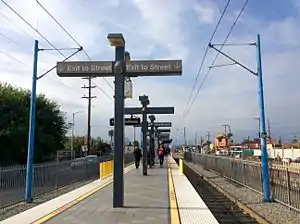 The platform at Vernon station