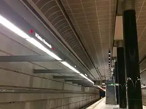 The platform at Wilshire/Normandie station