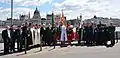 Guards of the Holy Crown of Hungary as well as knights and the Grand Master of Aranysarkantyús Vitézi Lovagrend