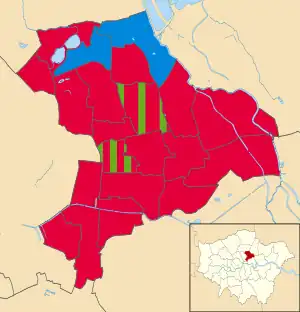 Hackney 2022 results map