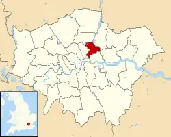 Hackney shown within Greater London