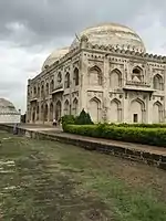 "Double" tomb of Taj ud-Din Firuz Shah (d. 1422), in Gulbarga