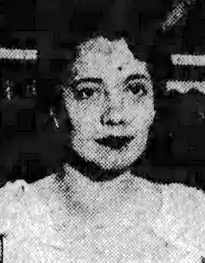 A young white woman with dark hair, from a 1931 newspaper photo.