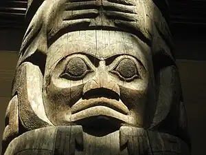 Haida totem pole (detail)