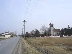 Main street and the Catholic Church