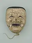 Noh mask of the hakushiki-jō type. 15th century. Deemed Important Cultural Property.