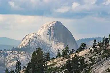 Overlooking the north side of Half Dome from Olmsted Point.