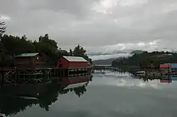 The harbor at Halibut Cove