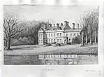 Halston Hall including attached Flanking Walls and Balustrade to Rear