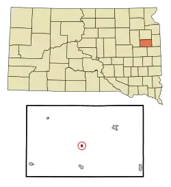 Location in Hamlin County and the state of South Dakota