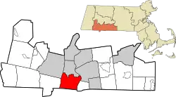 Location in Hampden County in Massachusetts