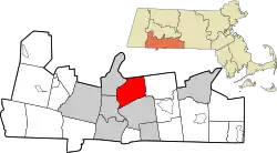 Location in Hampden County in Massachusetts