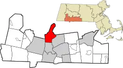 Location in Hampden County in Massachusetts