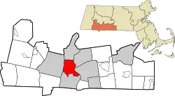 Location in Hampden County in Massachusetts