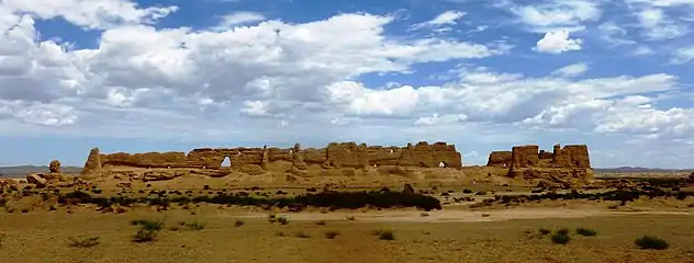 Han dynasty Granary west of Dunhuang on the Silk Road.