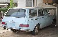 Rear view of Toyota Corona Mark II station wagon