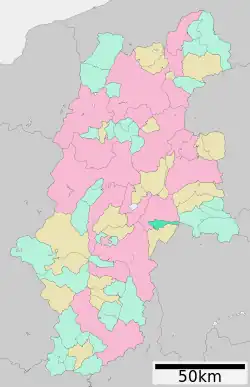 Location of Hara in Nagano Prefecture