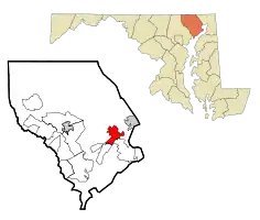 Location in Harford County, Maryland