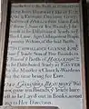 Framed text of parish benefactors