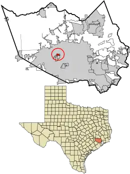 Location in Harris County, Texas