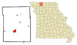 Location of Bethany, Missouri