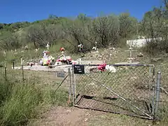 The Harshaw Cemetery, near the adobe ruin.