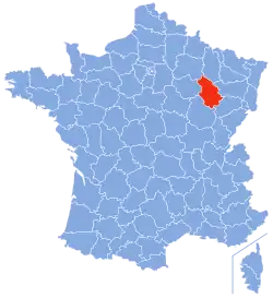 Location of Haute-Marne in France