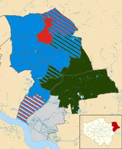 Havering 2010 results map