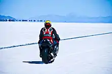 The Bonneville Salt Flats in Utah