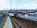 A view of the station platforms and tracks.