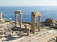 Columns of the Hellenistic stoa