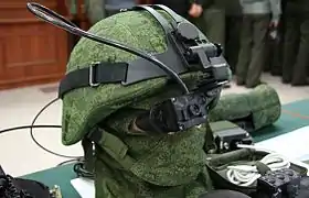 1PN139 thermographic monitor, and protective headgear from the 6B49 suit.