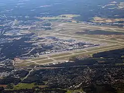 Aerial view of Lentokenttä with the Helsinki Airport pictured