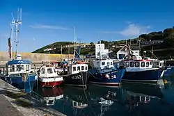 Boats in Helvick Harbour on the Ring peninsula