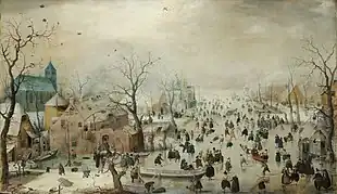 Hendrick Avercamp painted almost exclusively winter scenes of crowds.