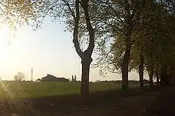 Church in Lubochnia on the horizon