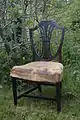 Hepplewhite shield-shaped dining chair in 'country house' condition, (Hampshire, UK, 2014)